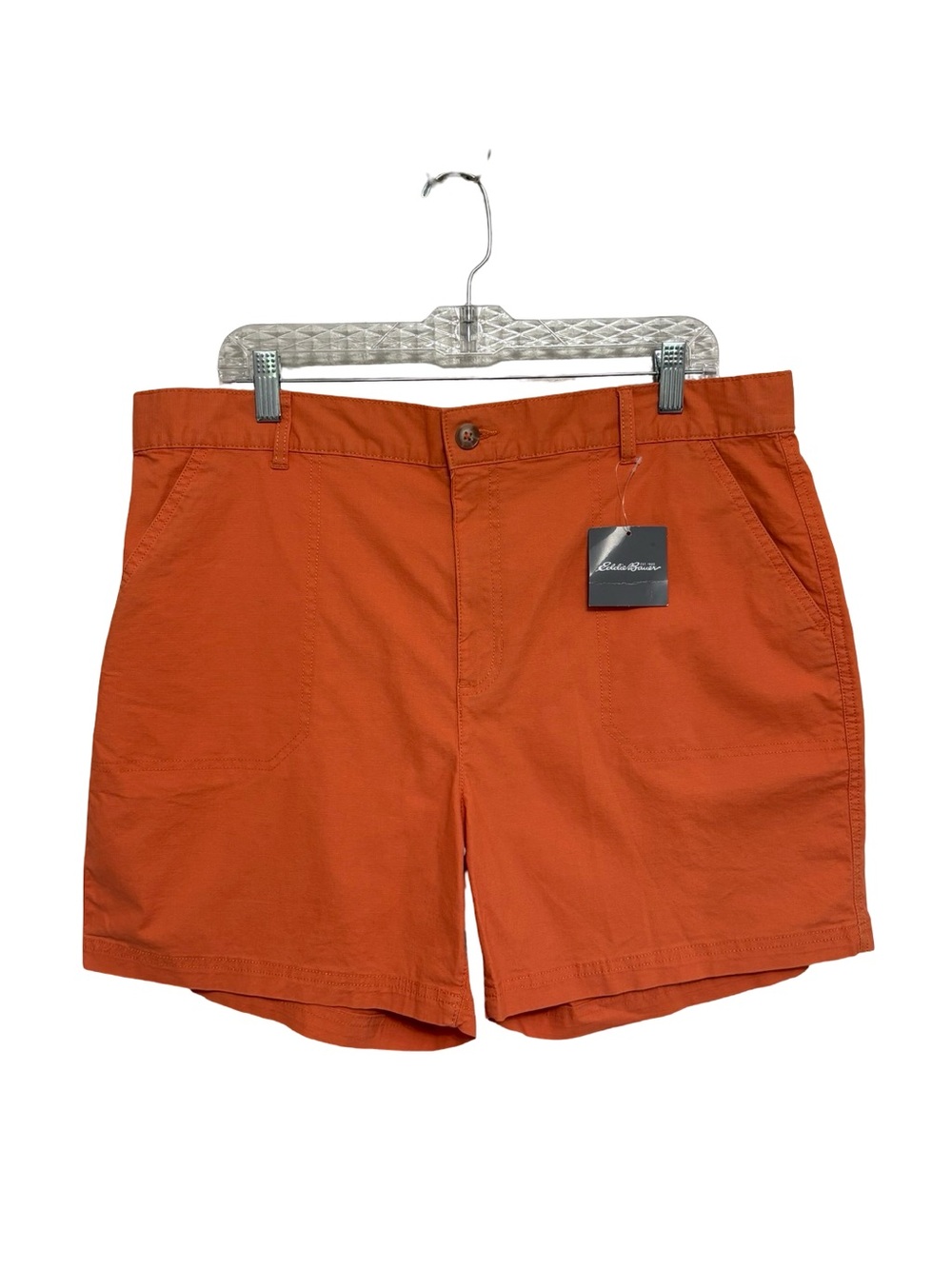NEW Eddie Bauer Women’s Adventure Ripstop Shorts in Orange - Size 14